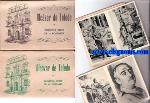 Alczar de Toledo. Primera serie de 11 postales y Segunda serie de 11 postales.