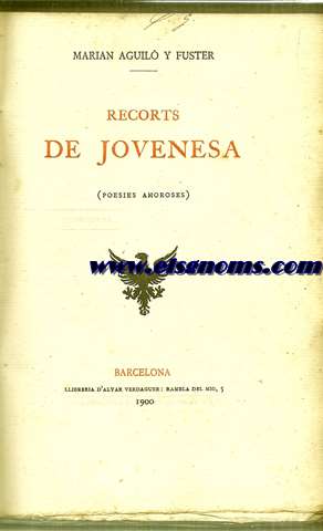 Recorts de jovenesa (Poesies amoroses).