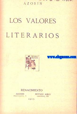 Los valores literarios.