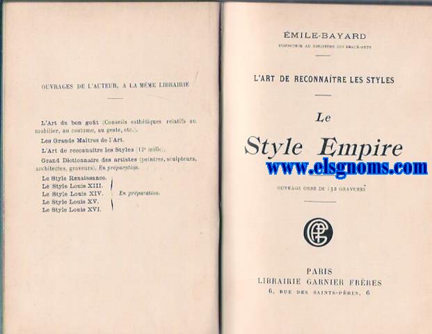 L'art de reconnatre les styles: Le style Empire.