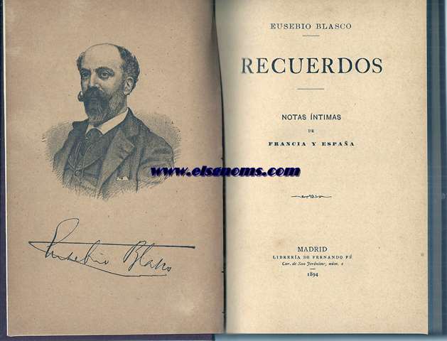Recuerdos. Notas ntimas de Francia y Espaa.