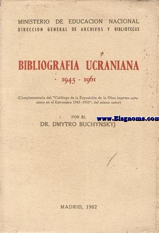 Bibliografa Ucraniana (1945-1961).