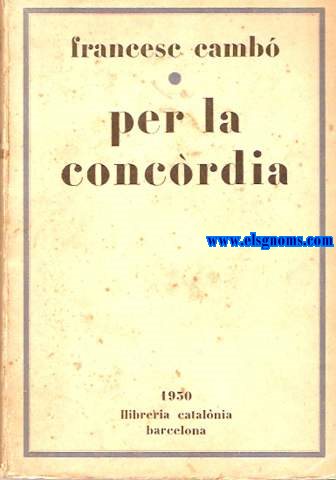 Per la concrdia.
