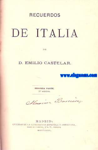Recuerdos de Italia.