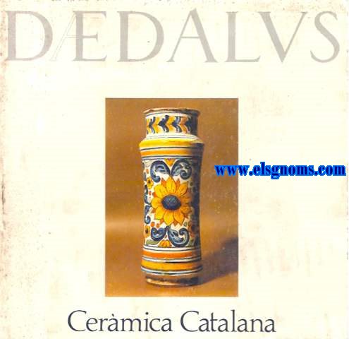 Cermica catalana. Catleg Daedalus..
