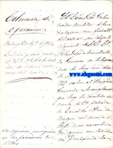 Circular de Operaciones.El Exmo.Sr.Gobernador Militar de Guadalajara... Sobre la entrega del mando a un general, y la persecucin de las facciones carlistas.