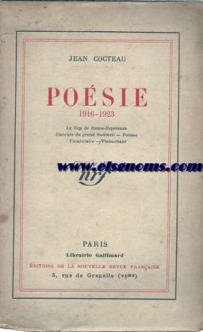 Posie 1916-1923 (Le Cap de Bonne-Esprance,Discours du grand Sommeil,Posies,Vocabulaire,Plain-chant).