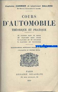 Cours d'Automobile thorique et pratique.