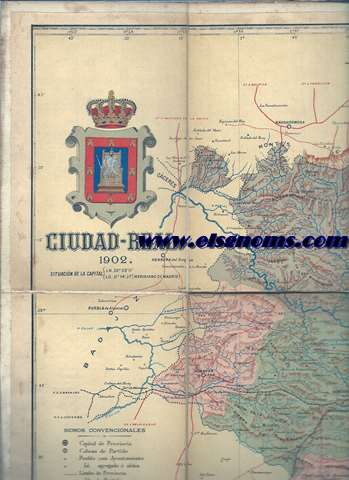 Mapa de la Provincia de Ciudad Real.