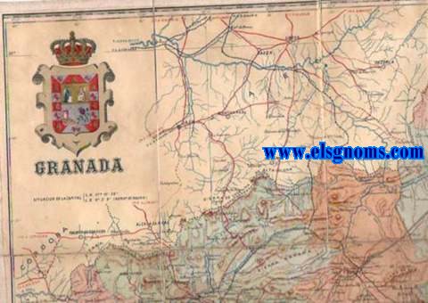 Mapa de la Provincia de Granada.
