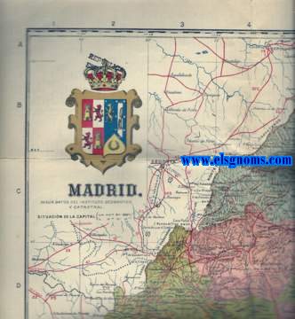 Mapa de la Provincia de Madrid.