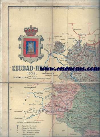 Mapa de la Provincia de Ciudad Real.