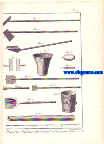 Encyclopdie methodique.De esta obra ofrecemos la coleccin completa de 6 lminas (3 dobles) correspondientes a Saunerie de Normandie, Travail des Sels.Grabadas en cobre bajo la direccin de Bernard.