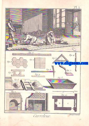 Encyclopdie methodique.De esta obra ofrecemos la coleccin completa de lminas correspondientes a Carreleur.