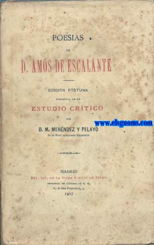 Poesas. Edicin pstuma precedida de un estudio crtico por D. M.Menndez y Pelayo.