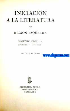 Iniciacin a la literatura. 