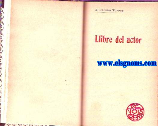 Llibre del actor.