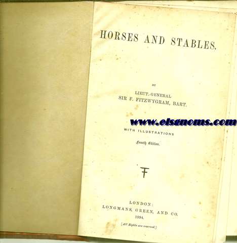 Horses and stables. Fourth edition.