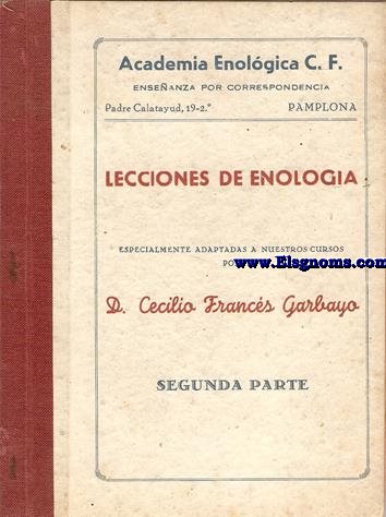 Cuestionario de las Lecciones de Enologa.