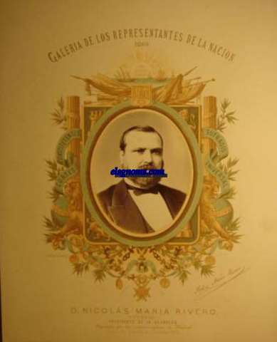D.Nicols Mara Rivero. Letrado.Presidente de la Asamblea.Diputado por la circunscripcin de Madrid.Naci en Sevilla el 3 de Febrero de 1815.