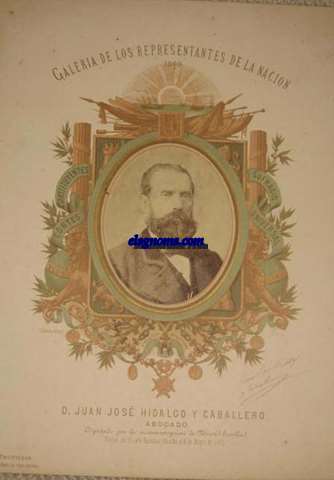 D.Juan Jos Hidalgo Caballero.Abogado.Diputado por la circunscripcin de Morn (Sevilla).Naci en Fuente Heridos (Huelba) el 6 de Mayo de 1815.