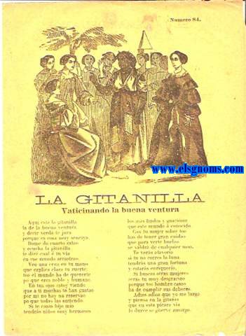 La gitanilla vaticinando la buena ventura. El talismn del amor. El lenguaje de las flores.
