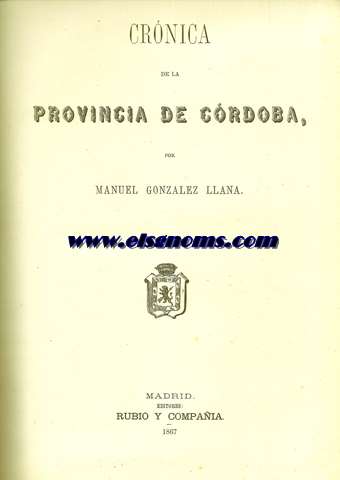 Crnica de la Provincia de Crdoba.