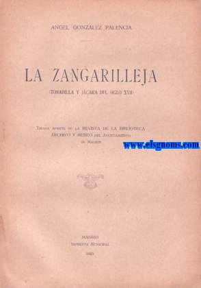 La Zangarilleja (Tonadilla y jcara del Siglo XVII).