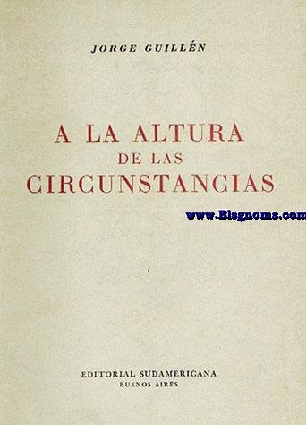 Clamor.A la altura de las circunstancias.