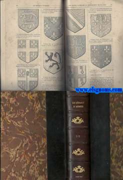 Le Hraut d'Armes. Revue illustre de la Noblesse.Directeur:Le Comte Alfred de Bizemont.N1(Novembre 1861 a Mai 1877.Centenares de grabados con escudos herldicos.