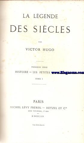 Le lgende des sicles. Premire srie: Histoire-Les petites popes.