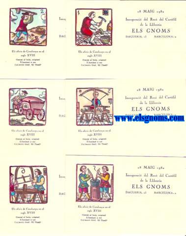 Inauguraci del Rec del cartfil de la Llibreria Els Gnoms. 28 Maig 1982.Srie A (Els oficis de Catalunya en el Segle XVIII. Gravats en boix originals i il.luminats a m. Col.lecci Graf.El Tinell).