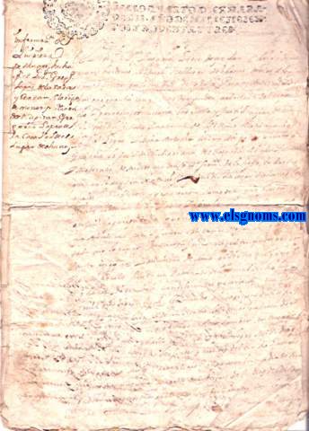 Informazion de Limpieza de Sangre hecha por el Lizenziado Gregorio Lopez de la Casa y Cerdan, Clerigo de Ordenes menores, Nieto del Capitan Gragorio Lopez de la Casa vezino del Lugar de Ohanes.