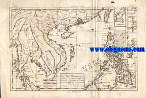Les Isles Philipinescelles de Formosele Sud de la Chine,le Royaume de Tonkin,de Conchinchine,de Camboge,de Siam,des Laos;avec partie de ceux de Pegu et d'Ava.