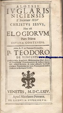 Christus Iesus,Hoc est Elogiorum.