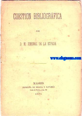 Cuestin Bibliogrfica.