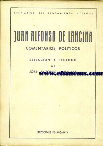 Comentarios polticos. Prlogo y seleccin de Jos A.Maravall.