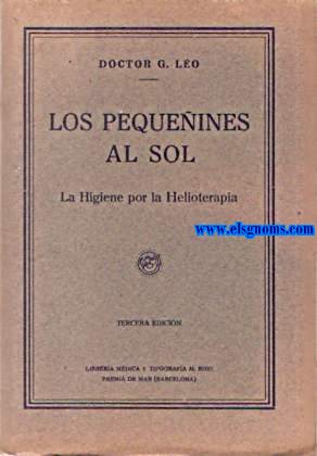 Los pequeines al sol.La higiene por la Helioterapia.