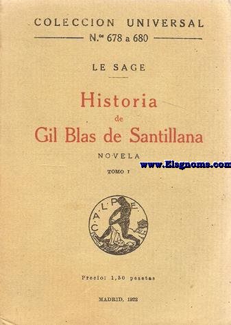 Historia de Gil Blas de Santillana.Novela.