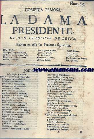 Comedia famosa.La dama presidente.