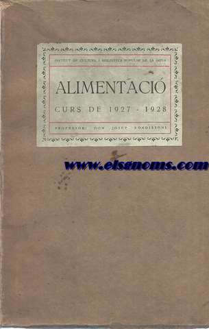 Llions de cuina de rgims pera a diabtics, gastre Intestinal i Infantil. Sota la direcci dels especialistes Doctors J.Pi Sunyer,Tarruella i Roig Ravents.Professor: Josep Rondissoni.Curs 1927-1928.