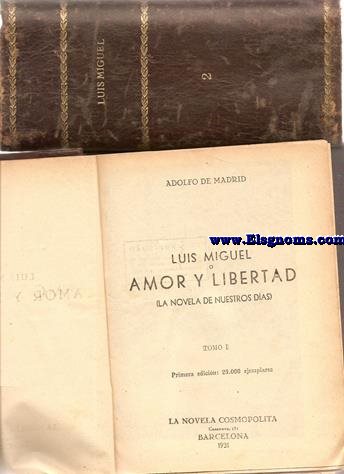 Luis Miguel o Amor y libertad (La novela de nuestros das).