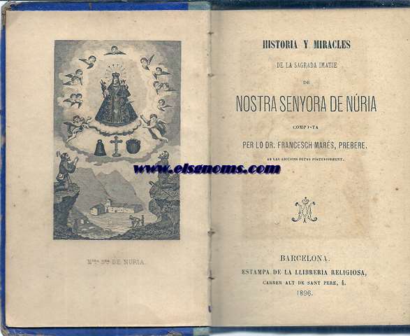 Historia y miracles de la sagrada imatje de Nostra Senyora de Nria.