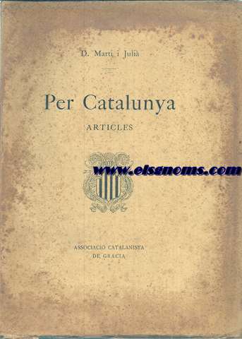 Per Catalunya. Articles.