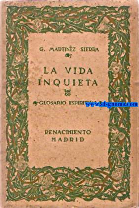 La vida inquieta. Glosario espiritual.