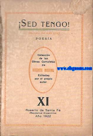 Sed tengo!.(Anhelo del ms all).Poesa.