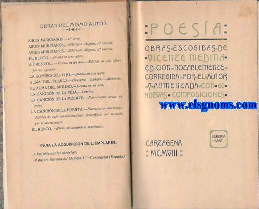 Poesa.Obras escogidas. Juicios crticos de Clarn, Bonafoux, Valera, Unamuno, Azorn,Pereda, A.Gonzlez Serrano....  Edicin notablemente corregida por el autor con 60 nuevas composiciones.
