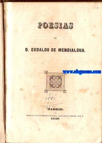 Poesas.Prlogo de Evaristo San Miguel.