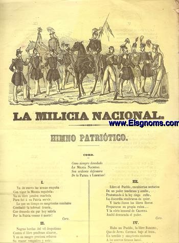 La Milicia Nacional. Himno patritico.