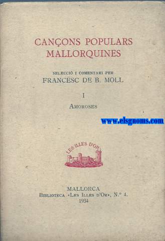 Canons populars mallorquines (I) Amoroses.
